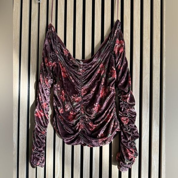 Free People Reina Off Shoulder Floral Top - Picture 4 of 4